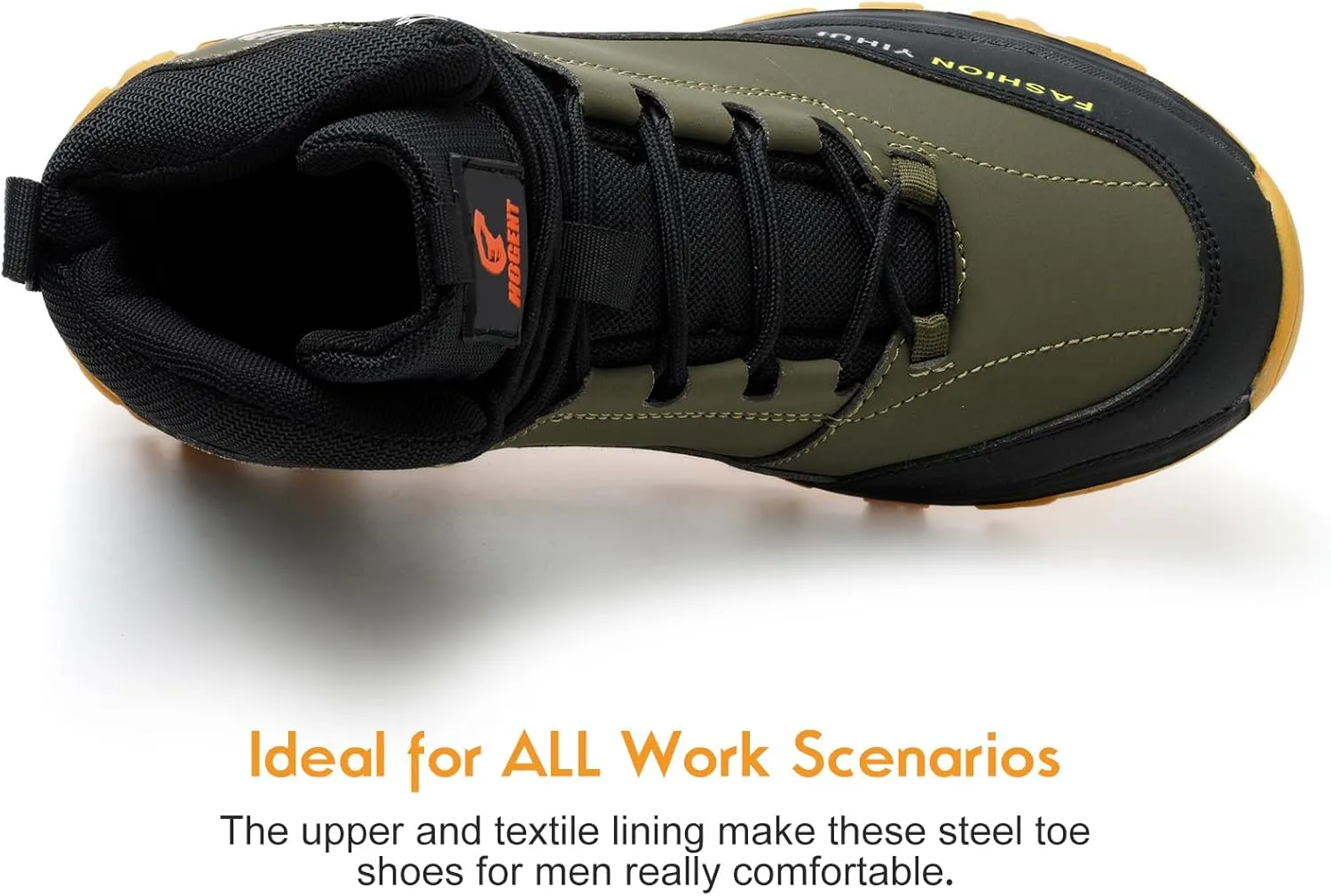 Work Boots for Men Steel Toe Boots Comfortable Breathable High Top Indestructible Safety Boots for Women Lightweight Safety Shoes Non Slip Work Shoes Industry Construction Waterproof Boots