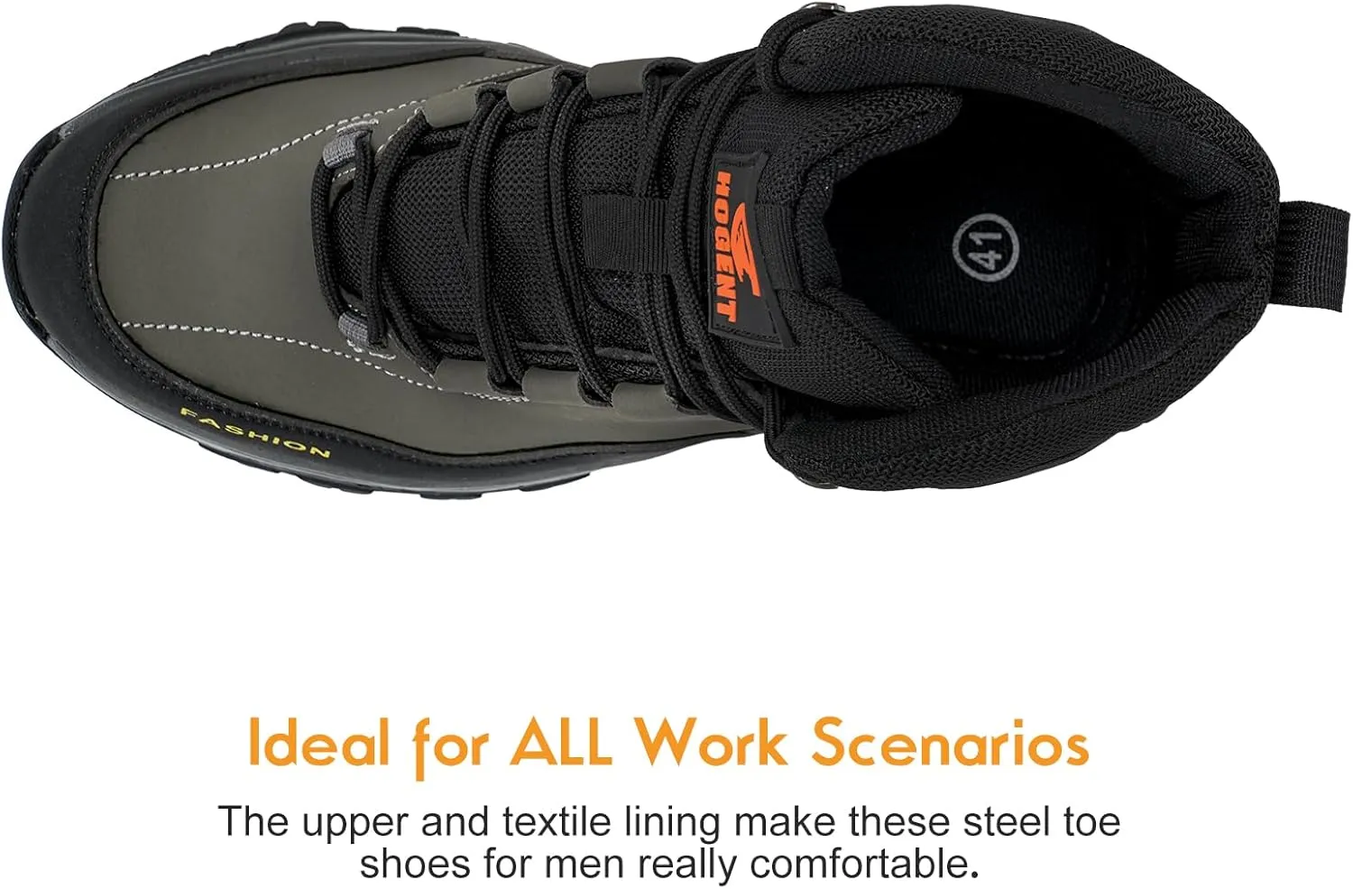 Work Boots for Men Steel Toe Boots Comfortable Breathable High Top Indestructible Safety Boots for Women Lightweight Safety Shoes Non Slip Work Shoes Industry Construction Waterproof Boots