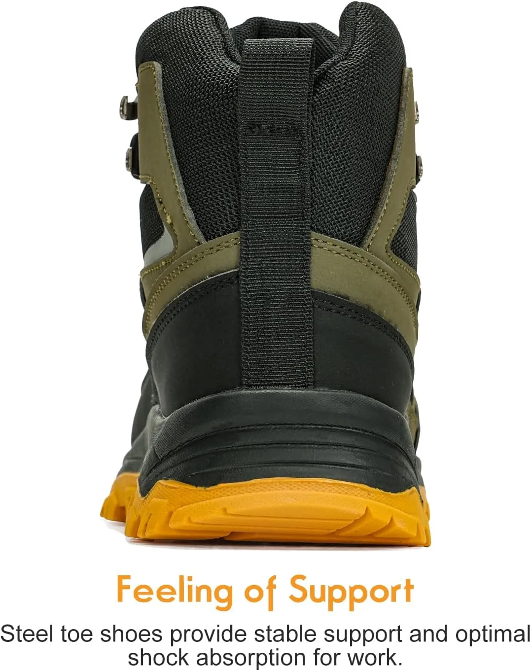 Work Boots for Men Steel Toe Boots Comfortable Breathable High Top Indestructible Safety Boots for Women Lightweight Safety Shoes Non Slip Work Shoes Industry Construction Waterproof Boots