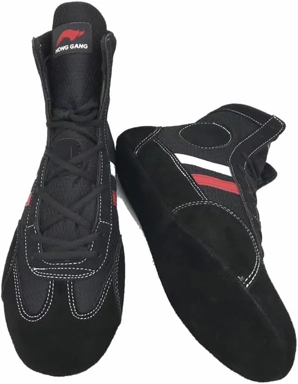Wrestling Shoe Boxing Shoe Sambo Shoes Freestyle Wrestling Shoes Soft Sole, EU-31, Red