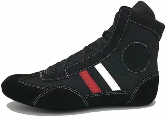 Wrestling Shoe Boxing Shoe Sambo Shoes Freestyle Wrestling Shoes Soft Sole, EU-31, Red