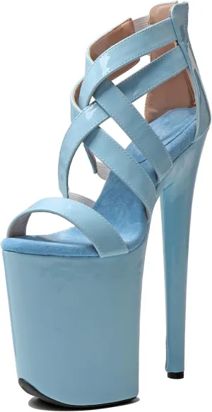 WUXIN H&P Women's 9 in Platform Heels Ankle-Strap Sexy, 23 CM Pole Dance High Heel Platform, Exotic Platform Pole Dancer Heels Shoes Stiletto 6 7 8 10 in
