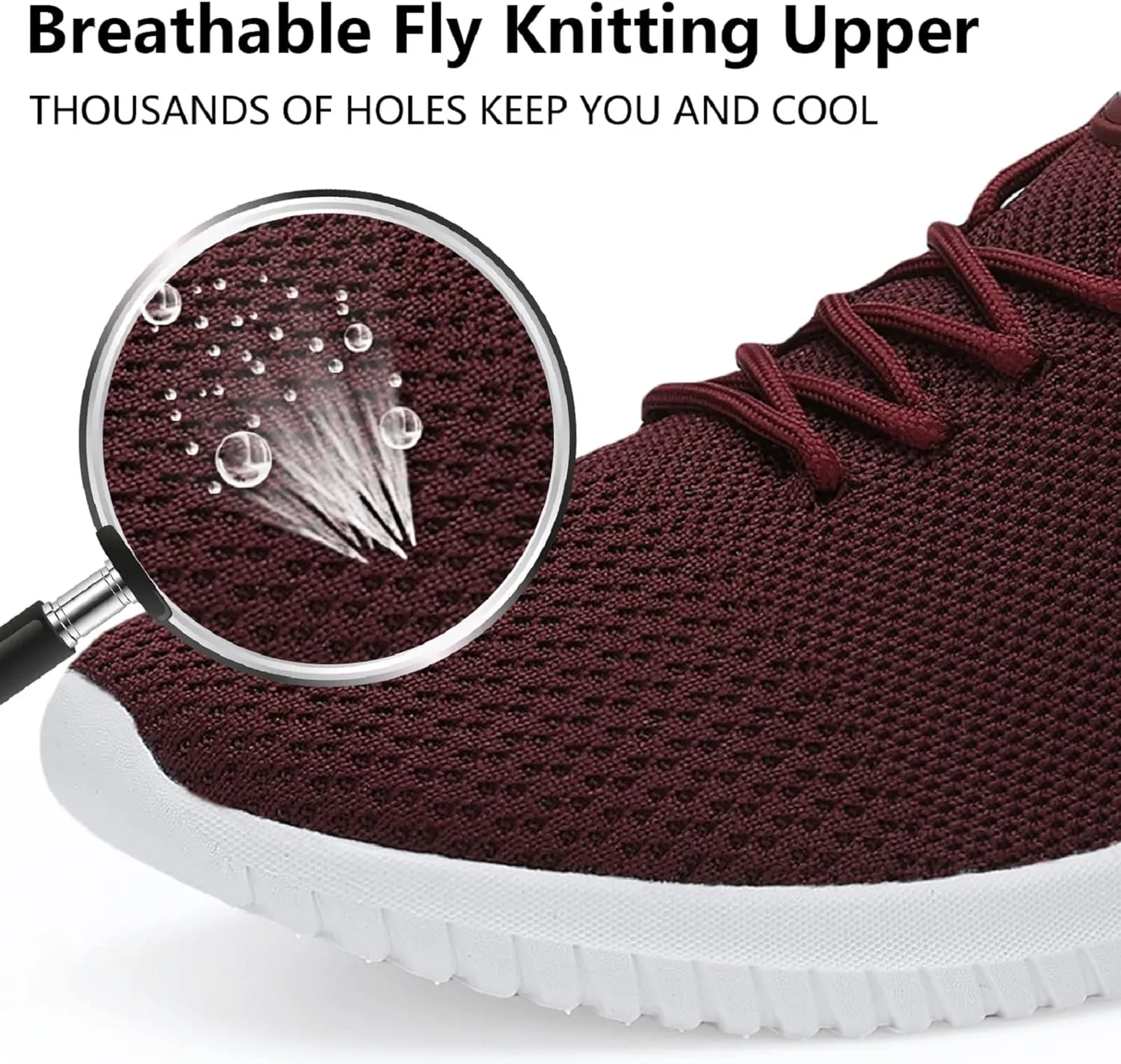 WXQ Men's Running Shoes Comfortable Lightweight Breathable Walking Shoes Mesh Workout Casual Sports Shoes
