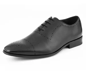 Wyatt Black Cap Toe Oxfords