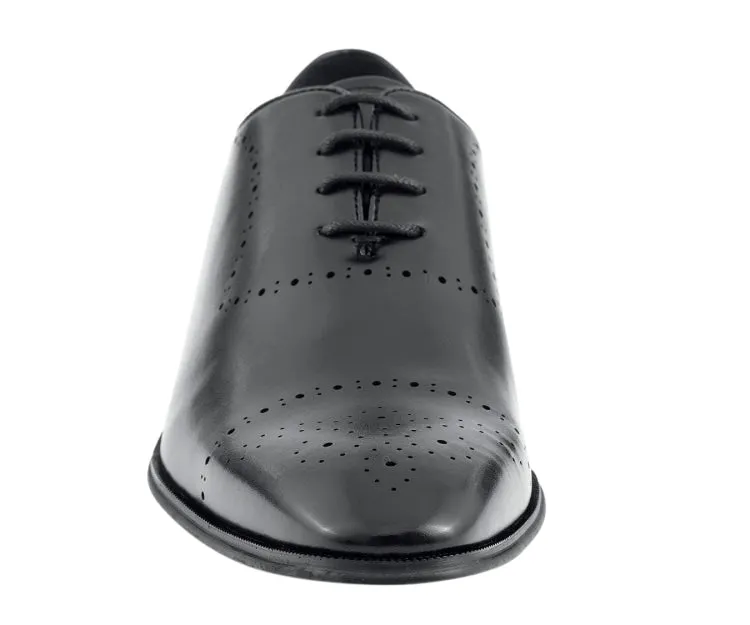 Wyatt Black Cap Toe Oxfords