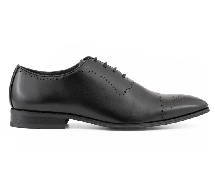 Wyatt Black Cap Toe Oxfords