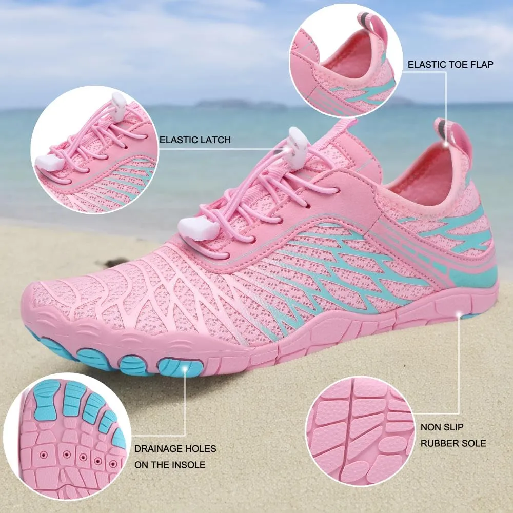 XNIRON Hike Barefoot Shoes for Womens Men,Quick Dry Water Shoes,Beach Pool Aqua Swim Surf Hiking Walking Shoes,Non-Slip Athletic Footwear Wide Toe Water Shoes