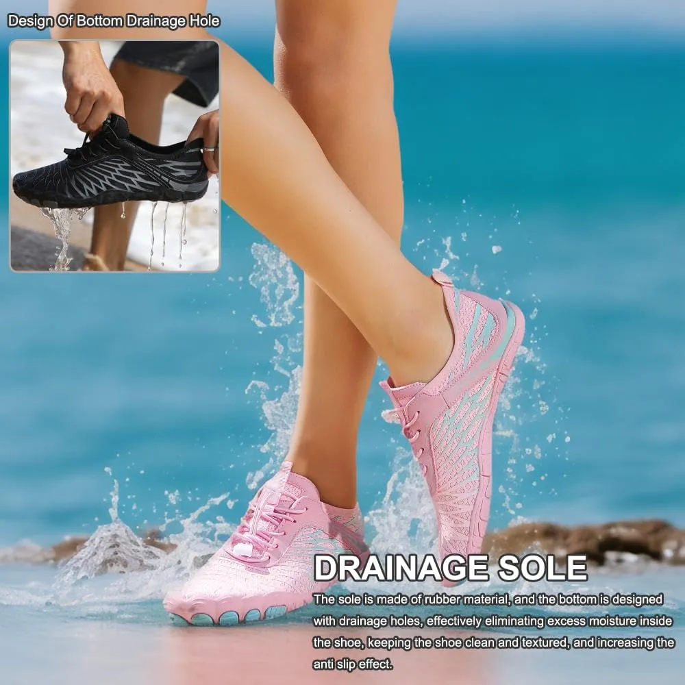 XNIRON Hike Barefoot Shoes for Womens Men,Quick Dry Water Shoes,Beach Pool Aqua Swim Surf Hiking Walking Shoes,Non-Slip Athletic Footwear Wide Toe Water Shoes