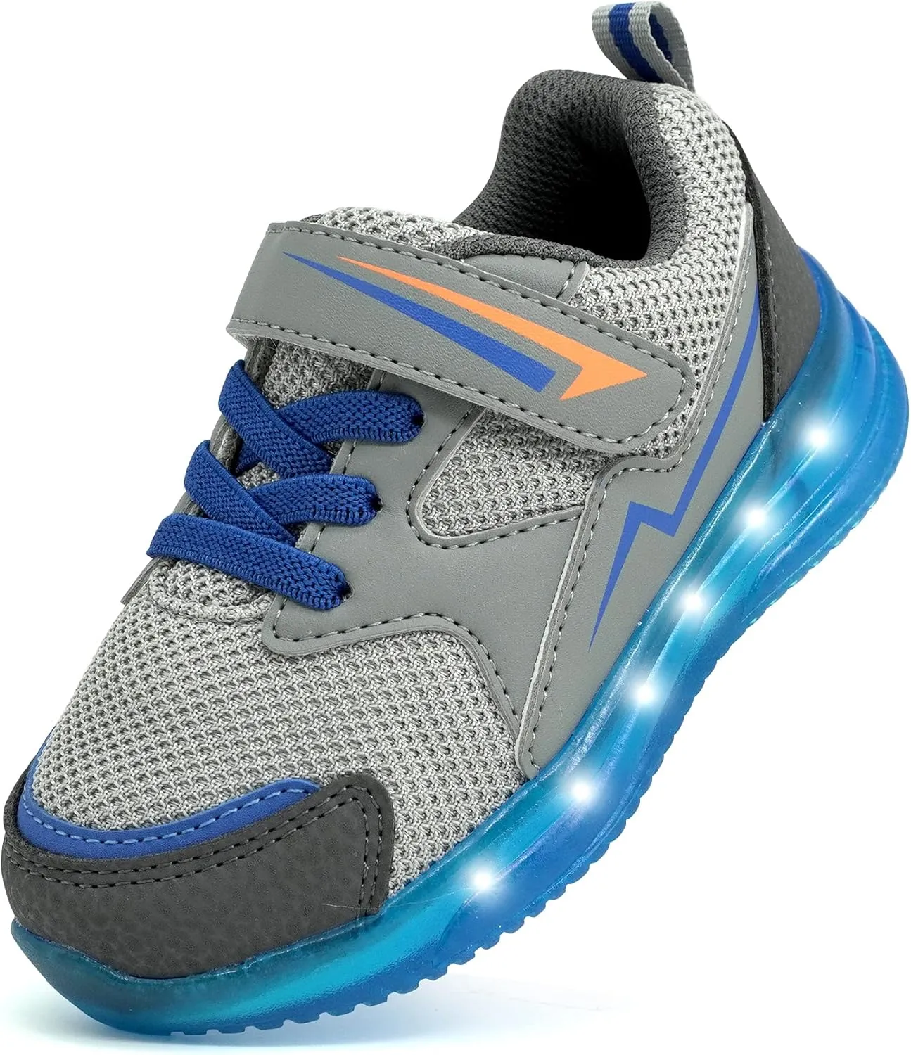 YESKIS Toddler Boys Girls Light Up Shoes LED Flashing Lightweight Mesh Breathable Adorable Running Sneakers for Toddler and Little Kid