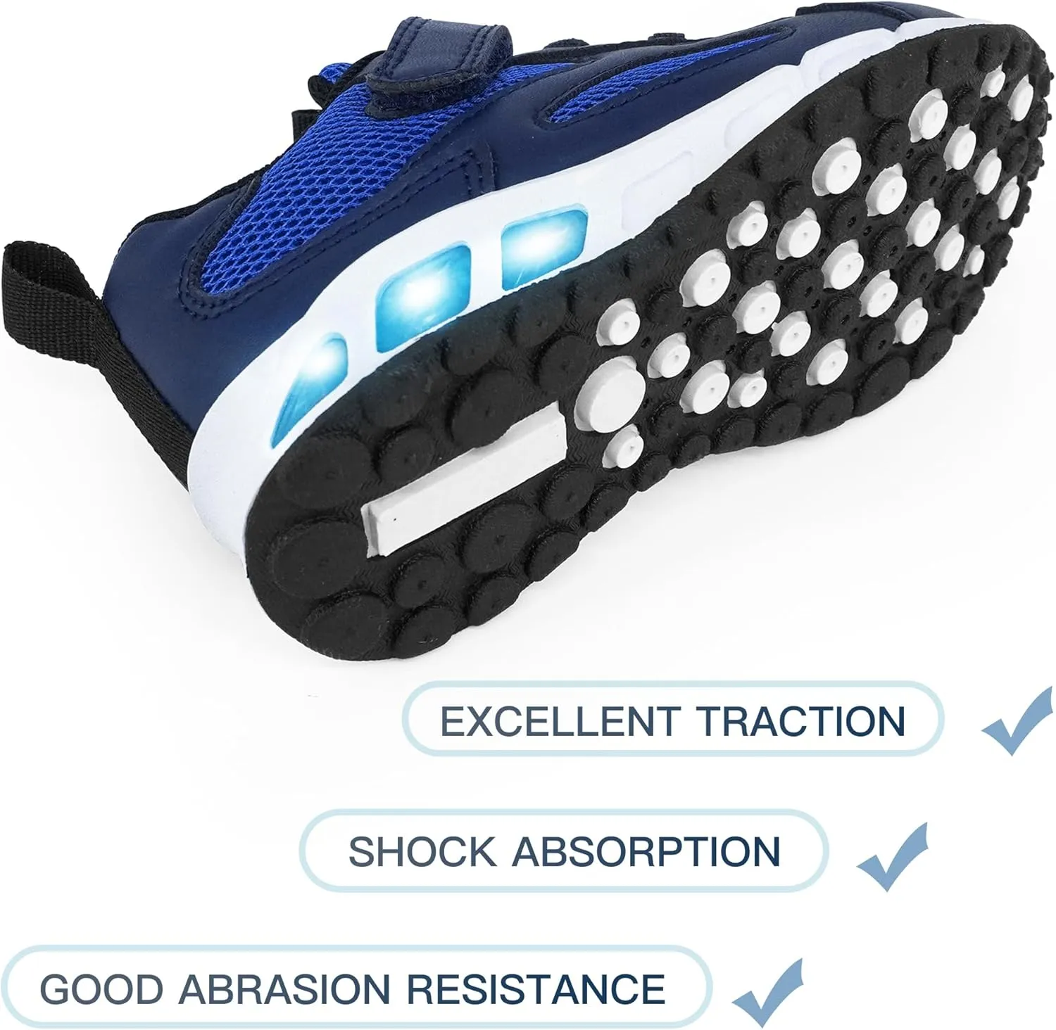 YESKIS Toddler Boys Girls Light Up Shoes LED Flashing Lightweight Mesh Breathable Adorable Running Sneakers for Toddler and Little Kid