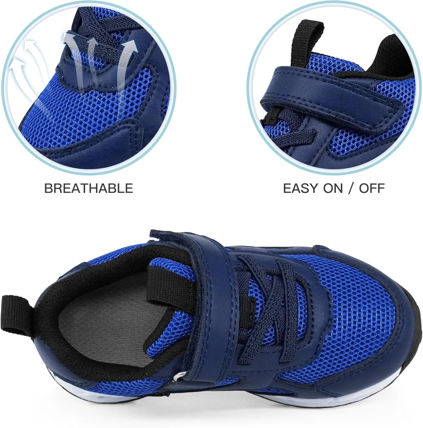 YESKIS Toddler Boys Girls Light Up Shoes LED Flashing Lightweight Mesh Breathable Adorable Running Sneakers for Toddler and Little Kid