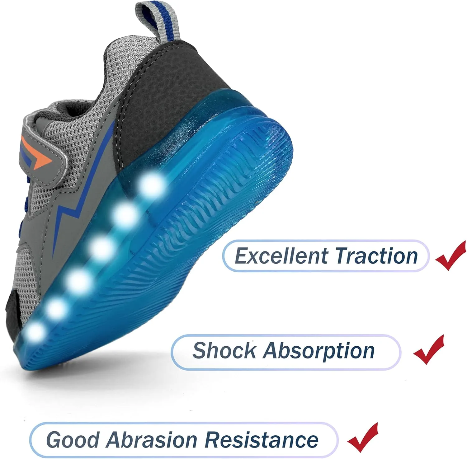 YESKIS Toddler Boys Girls Light Up Shoes LED Flashing Lightweight Mesh Breathable Adorable Running Sneakers for Toddler and Little Kid