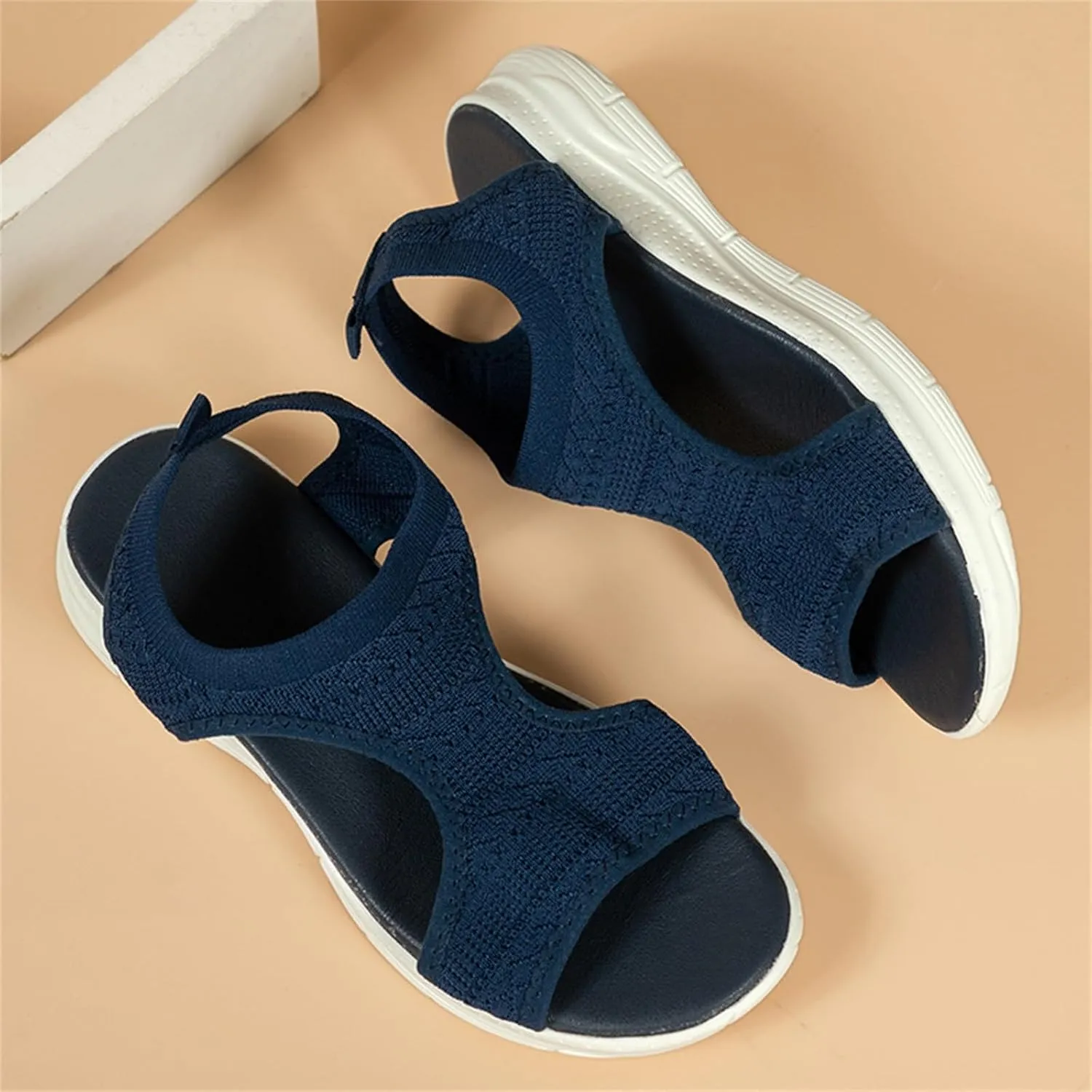 YOLAI Women Close Toe Walking Sandals Dress Summer Wedges Heels for Women Ankle Strap Orthopedic Comfortable Hollow Beach Shoes