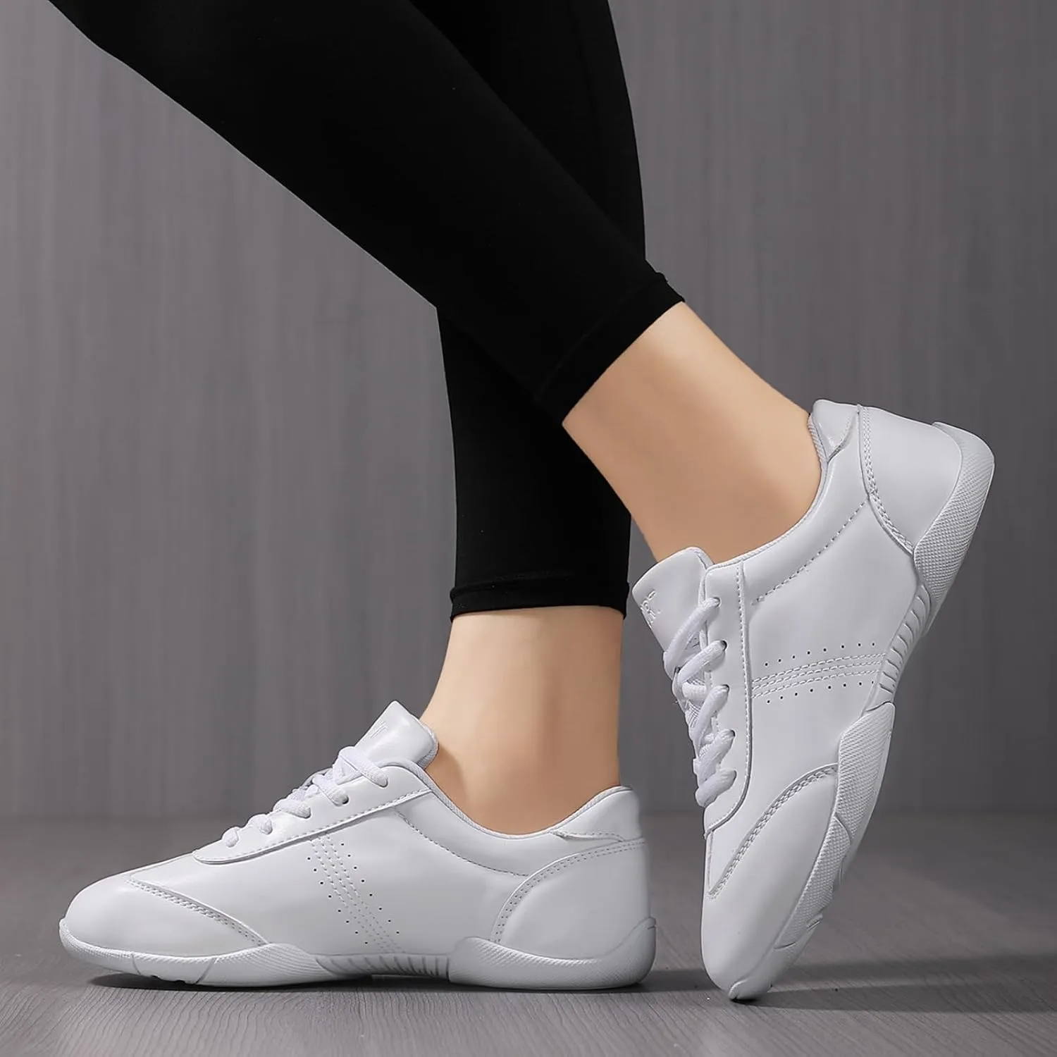 Youth Cheer Shoes Girls White Cheerleading Shoes Athletic Training Breathable Lightweight Competition Cheer Sneakers Size Little Kid 11.5 Womens 11