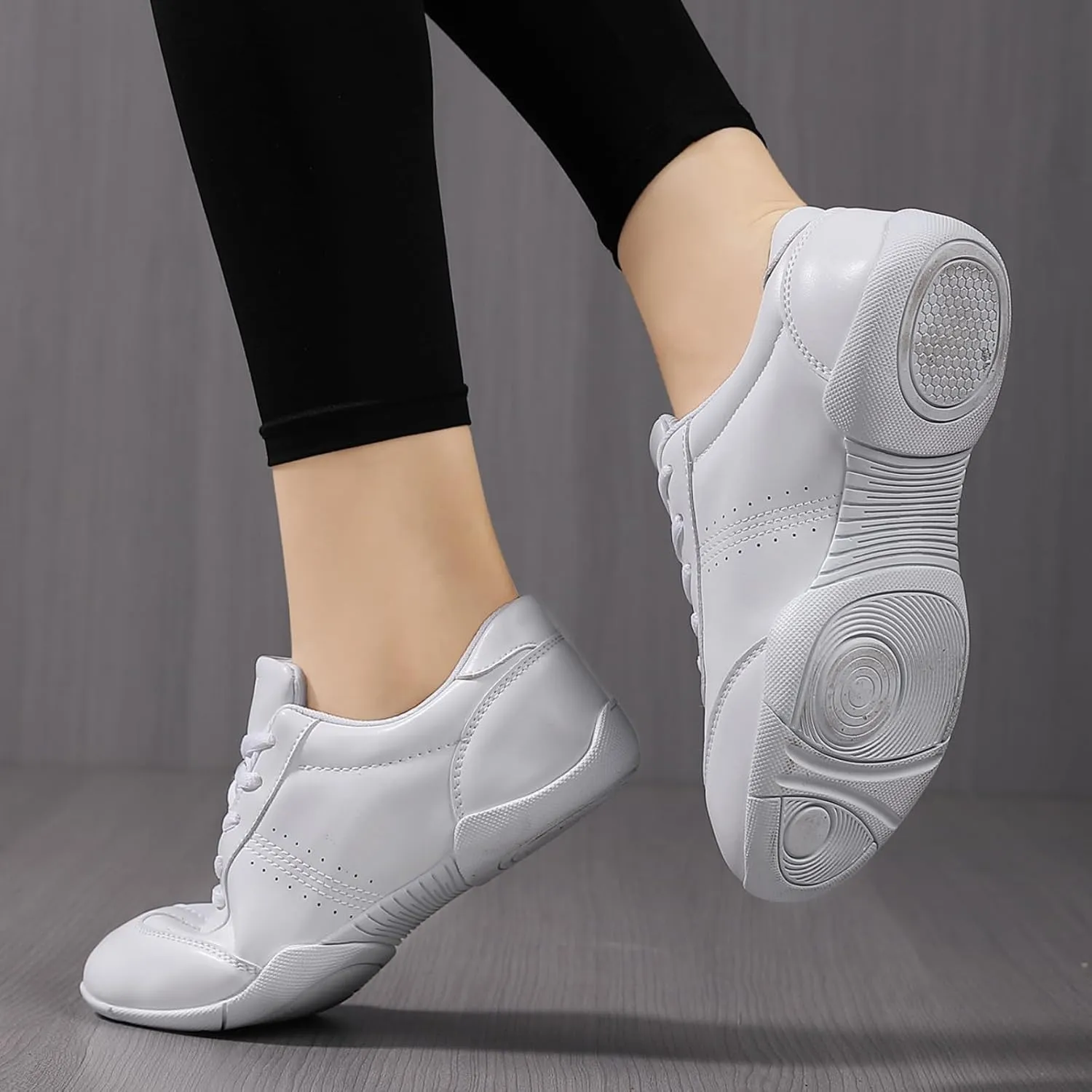 Youth Cheer Shoes Girls White Cheerleading Shoes Athletic Training Breathable Lightweight Competition Cheer Sneakers Size Little Kid 11.5 Womens 11
