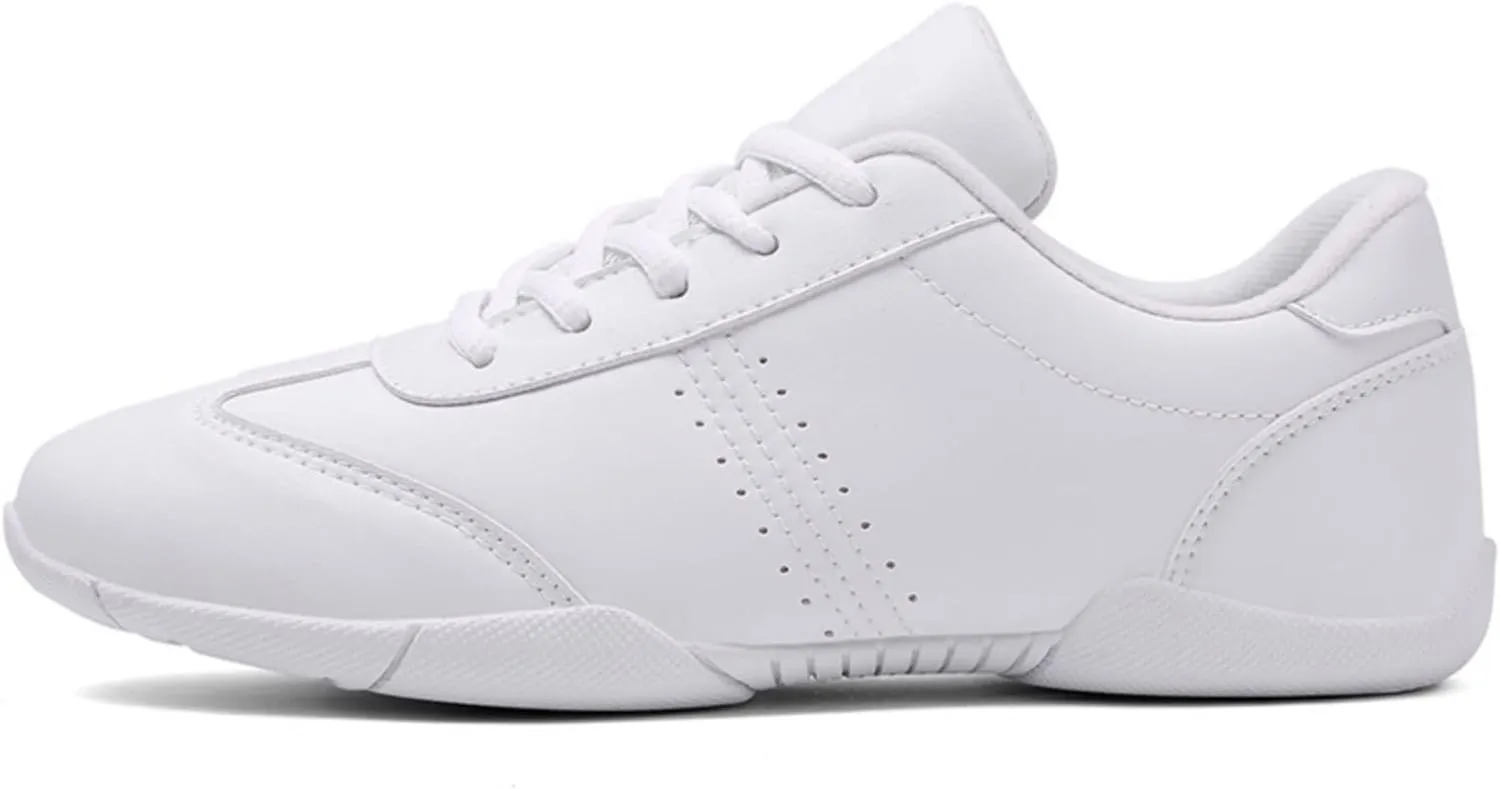 Youth Cheer Shoes Girls White Cheerleading Shoes Athletic Training Breathable Lightweight Competition Cheer Sneakers Size Little Kid 11.5 Womens 11