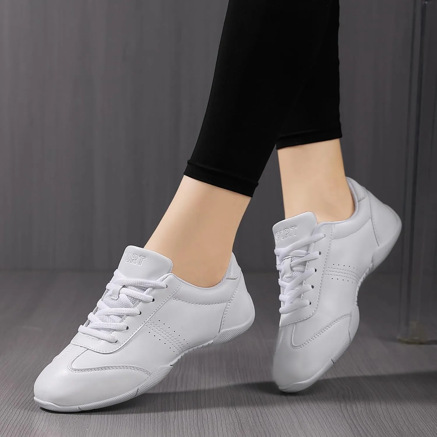 Youth Cheer Shoes Girls White Cheerleading Shoes Athletic Training Breathable Lightweight Competition Cheer Sneakers Size Little Kid 11.5 Womens 11