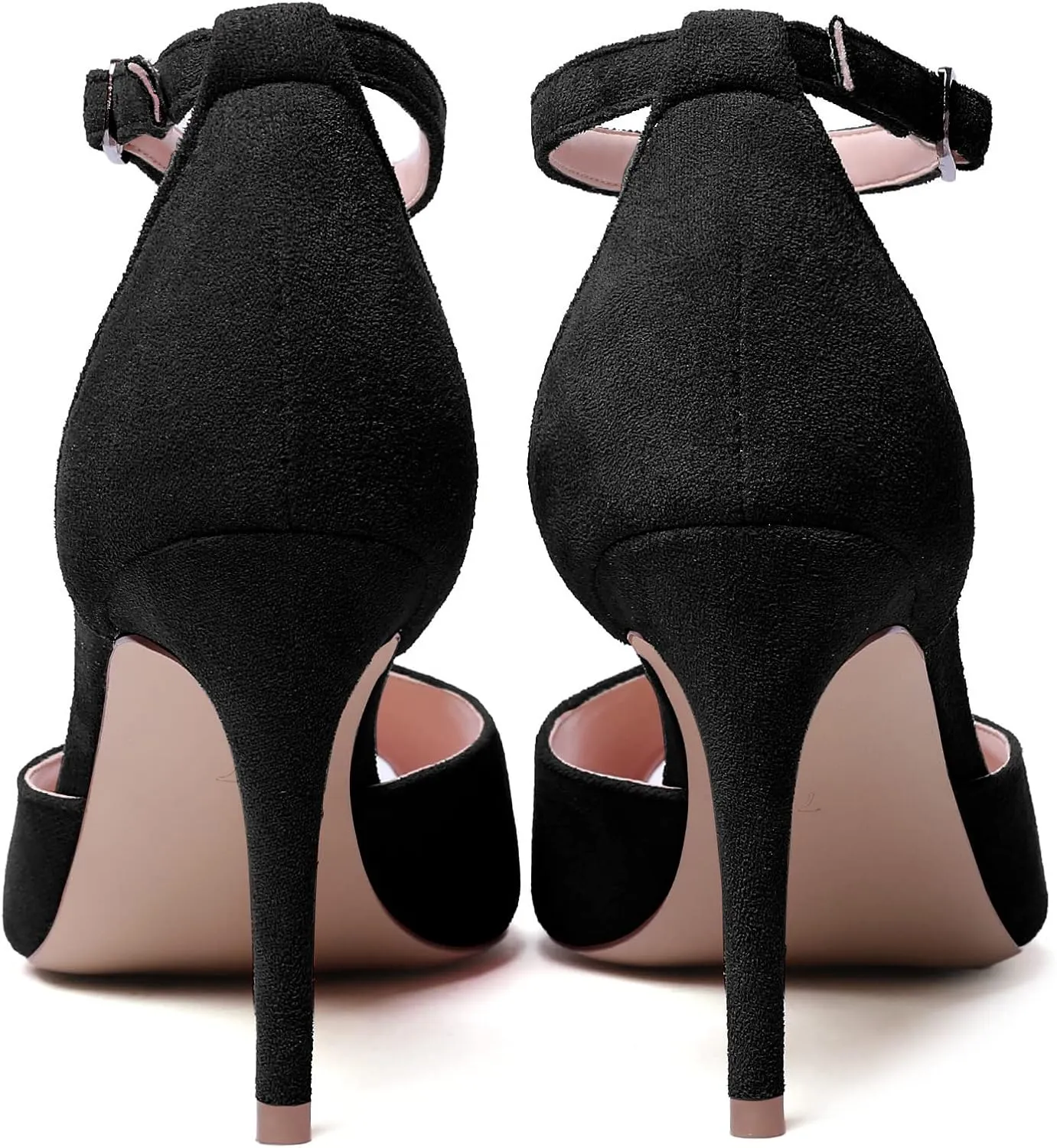 Zamikoo Women's Peep Toe Sandals Ankle Strap Stiletto Pumps Dress Shoes