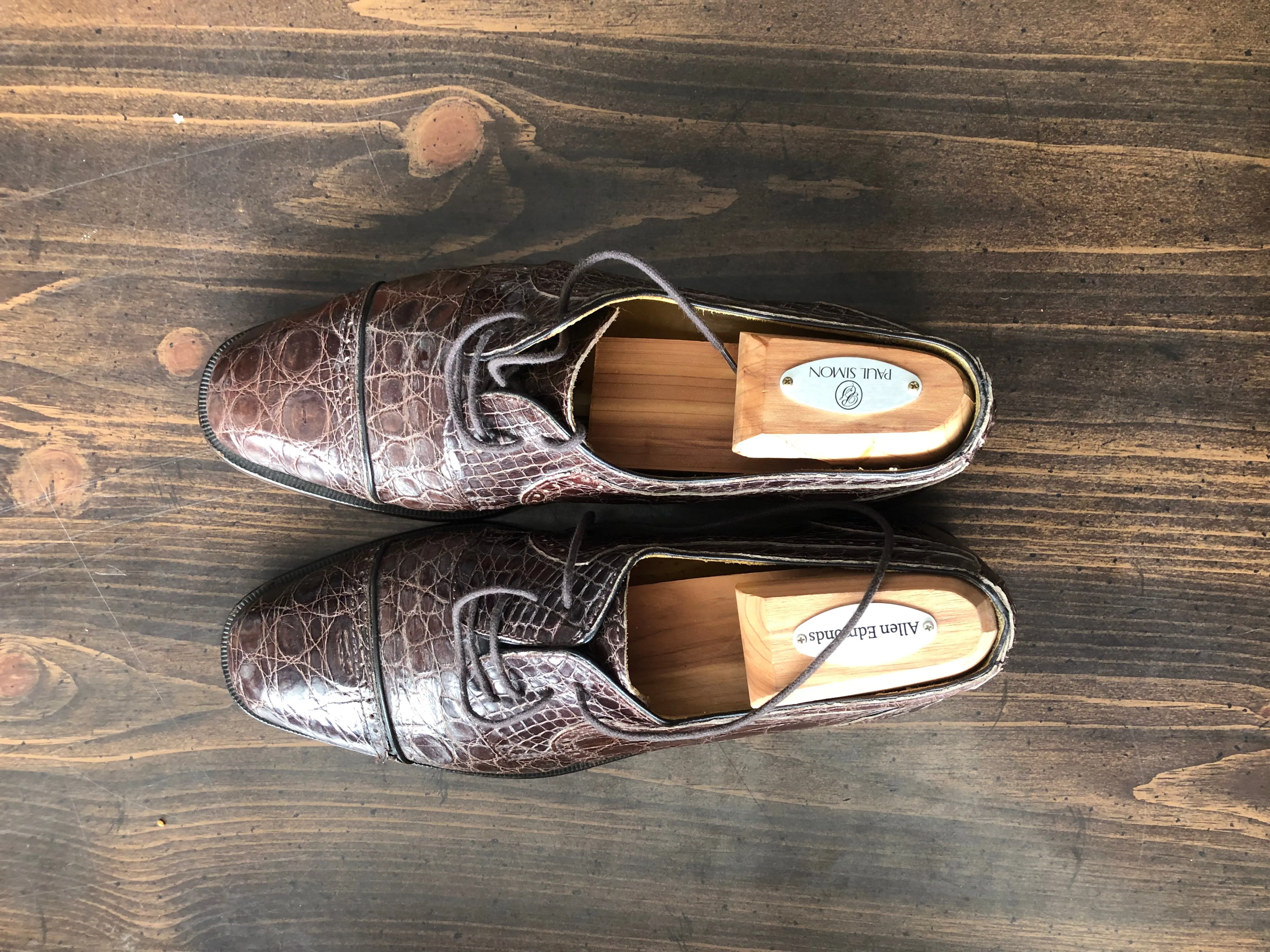 Zelli Italian Crocodile Leather Oxford