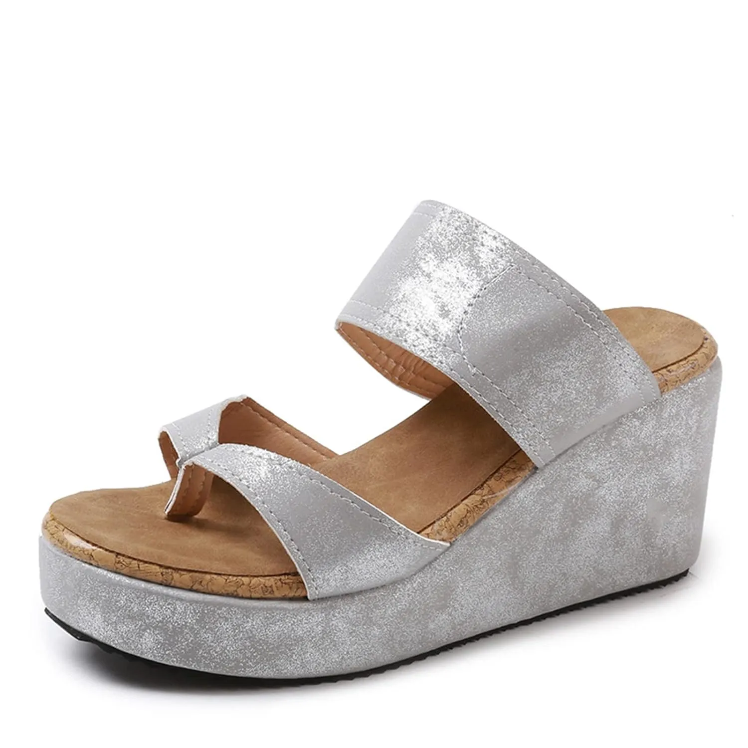 ZKXYFFS Wedge Sandals for Women 2023 Dressy Summer Peep Toe Platform Sandals Women's Thick Slippers Espadrilles Sandals Flip Flops