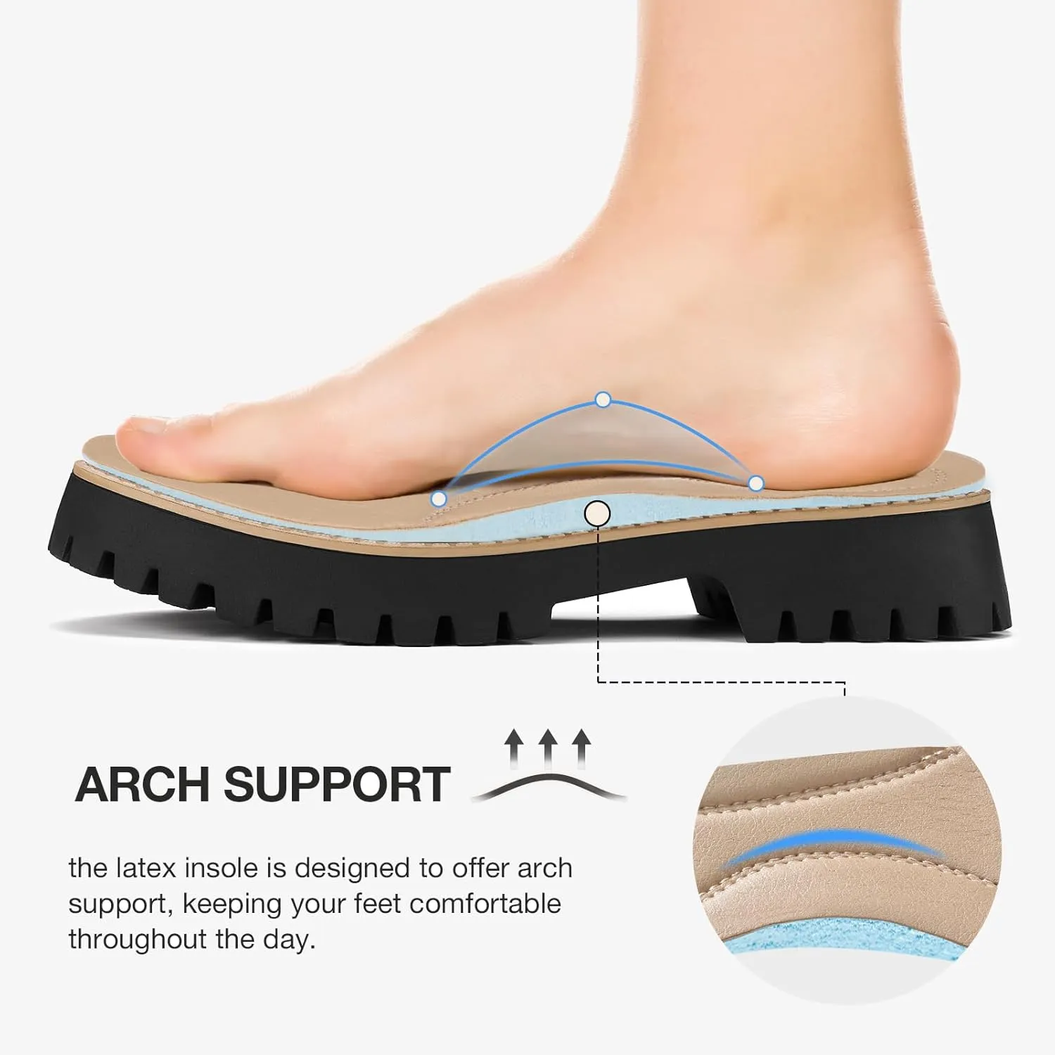 ZURIN Loafers for Women Platform Chunky Heel Loafers Lug Sole Penny Loafers Comfortable Womens Business Casual Shoes