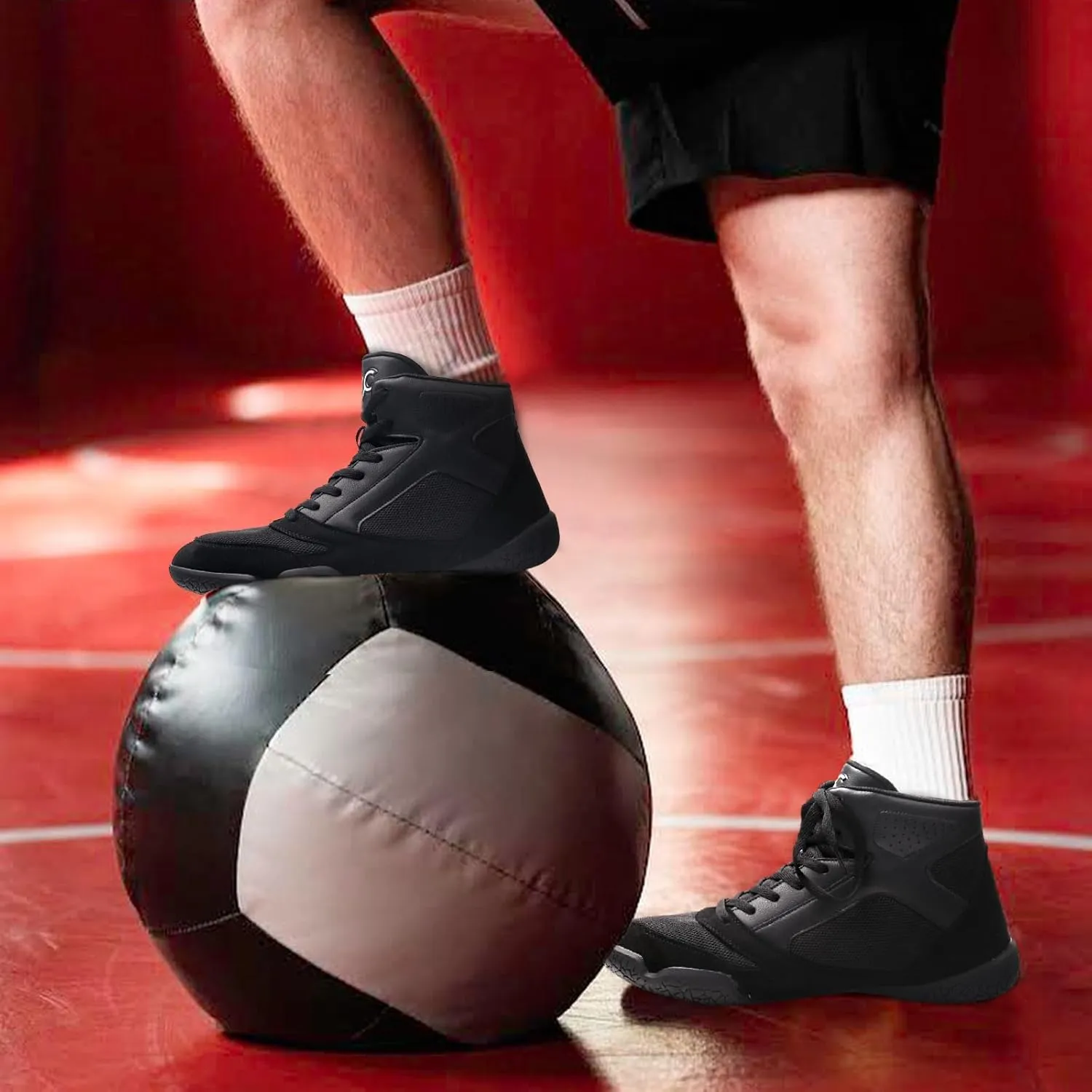 ZVC Wrestling Shoes Men Boxing Shoes for Fighting Shoes Powerlifting Bodybuilding Boots Footwear
