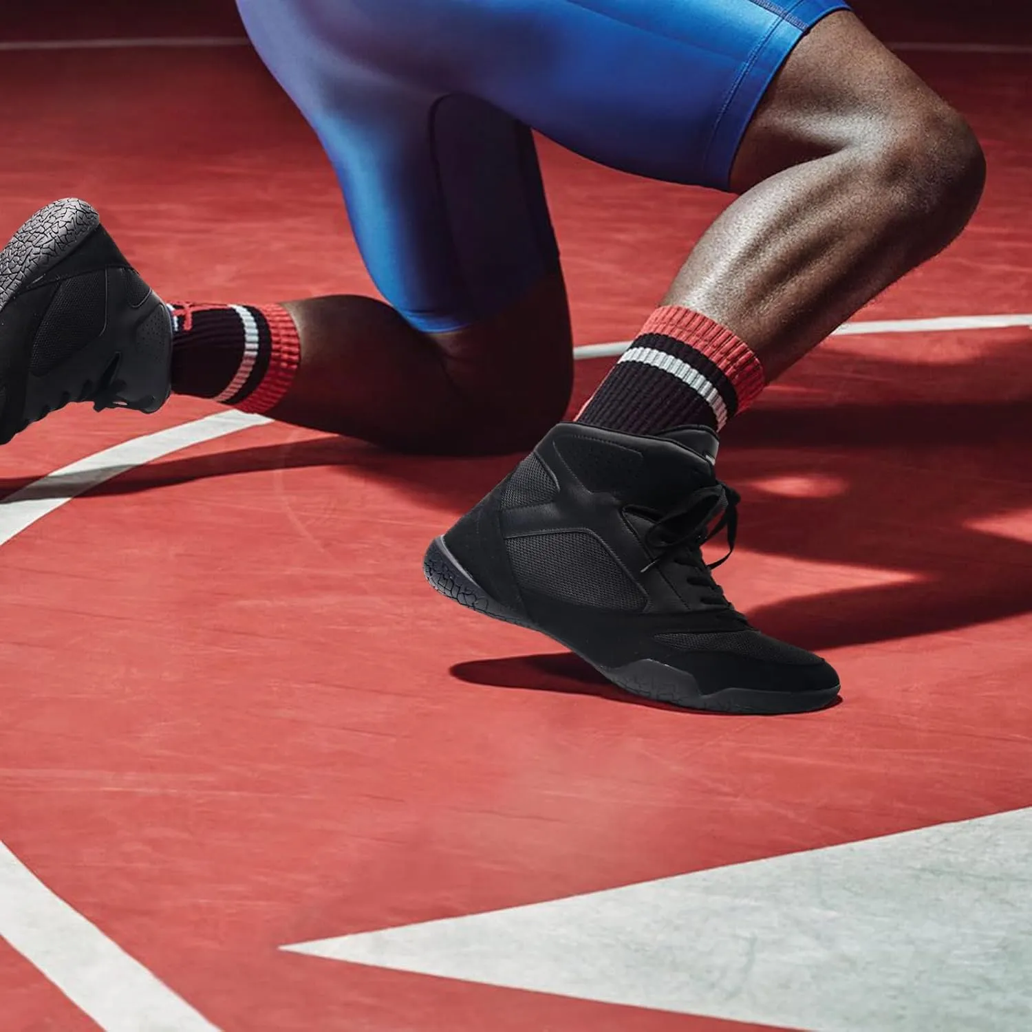 ZVC Wrestling Shoes Men Boxing Shoes for Fighting Shoes Powerlifting Bodybuilding Boots Footwear