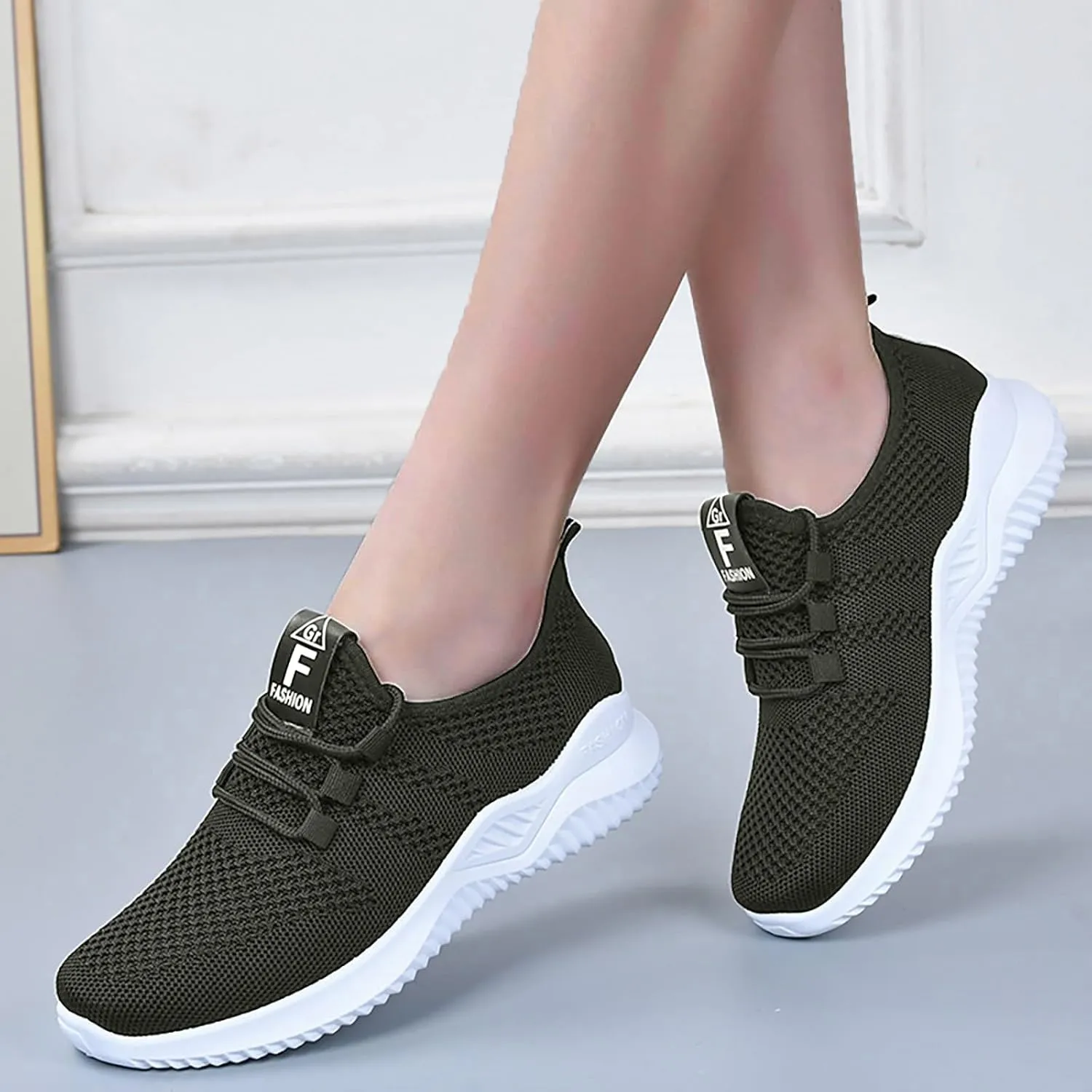 ZWRXW Orthopedic Shoes for Women Arch Support Diabetic Walking Shoes Comfortable Slip On Orthopedic Shoe Soft Air Cushion Sport Outdoor Hiking Running Tennis Sneakers Healthy Footwear