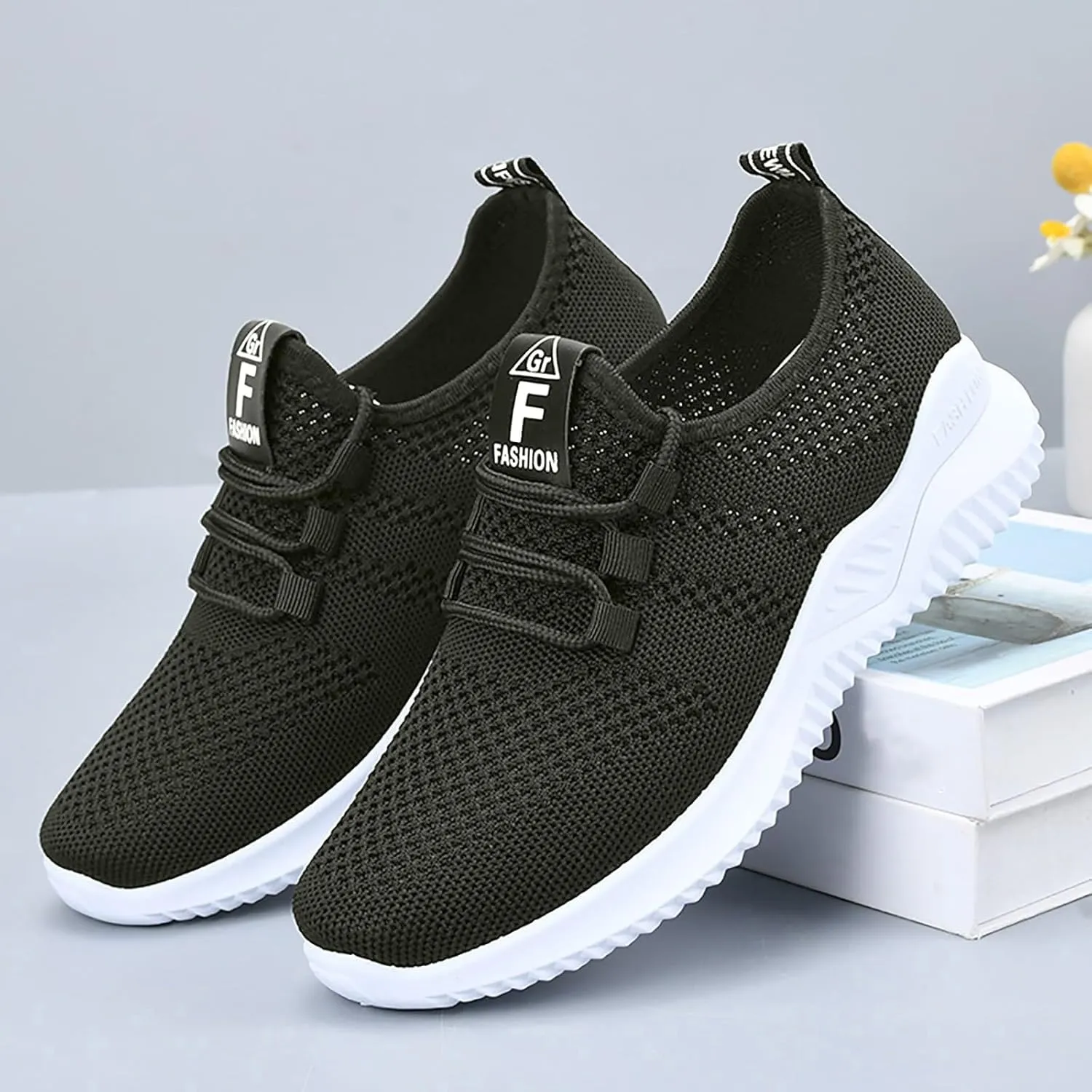 ZWRXW Orthopedic Shoes for Women Arch Support Diabetic Walking Shoes Comfortable Slip On Orthopedic Shoe Soft Air Cushion Sport Outdoor Hiking Running Tennis Sneakers Healthy Footwear